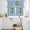 sky blue, variant on Light Blue Sunshine Sunflower Kitchen Curtains Sets for Windows 36 Inch Length, Pastoral Bees Farmhouse Floral Rod Pocket Window Treatments Tier Curtains and Valances Set for Bedroom/Bathroom