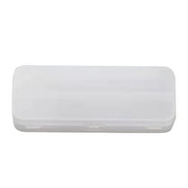 Plastic Pencil Box, Large Capacity Pencil Boxes 2 Compartments, Hard Pencil Case with Snap-tight Lid, Plastic Storage Organizer Box for Art Supply (Clear, 1 Pack)