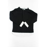 Angle View: Pre-owned|Dior Girls Cotton Crew Neck Long Sleeve Sweater Shirt Black Size 4