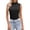 Black, variant on Women Turtle Neck Slim Fit Sleeveless Tank Tops Fashion Versatile High Elasticity Comfort Basic Casual Tee Halter Black,S