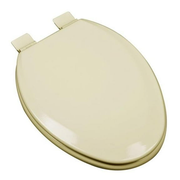 1F1E5-03 Premium Molded Elongated Wood Toilet Seat, Almond