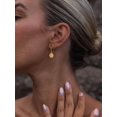 thumbnail image 6 of Disc Leverback Earrings for Women: Dainty 14k Gold Plated Dangle Earrings for Women Hypoallergenic Hammered Teardrop Coin Earring Set Gold Jewelry for Womens Trendy, 6 of 14