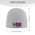 thumbnail image 3 of ZICANCN Drawing Reason Pattern Knit Beanie Hat, Winter Cap Soft Warm Classic Hats for Men Women, Gray, 3 of 8