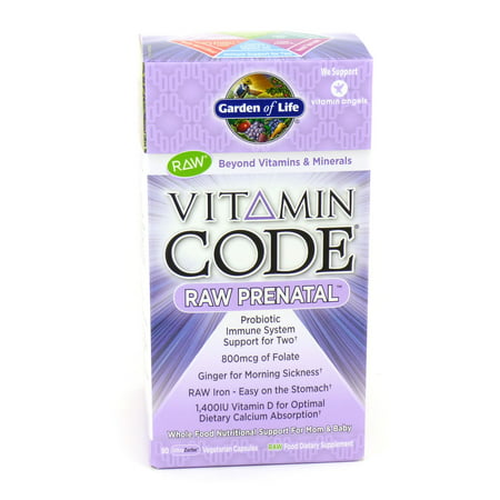 Raw prénatal Code de la vitamine Par Garden of Life - 90 Capsules Vegan