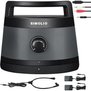 Pre-Owned SIMOLIO 2.4G Analog Wireless TV Speaker System for Seniors for TV Listening, Voice Clear Portable TV Speakers, Optical/RCA/AUX, Extra Headset & 2 Adapters SM-621D (Good)