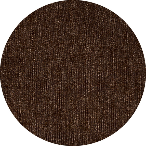 Ahgly Company Indoor Round Solid Orange Modern Area Rugs, 6' Round