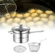 thumbnail image 1 of Olla para freír, colador de aceite, cesta, olla ligera para patatas fritas, olla calentadora de leche para acampar, hornear y cocinar al aire libre C, 1 of 8