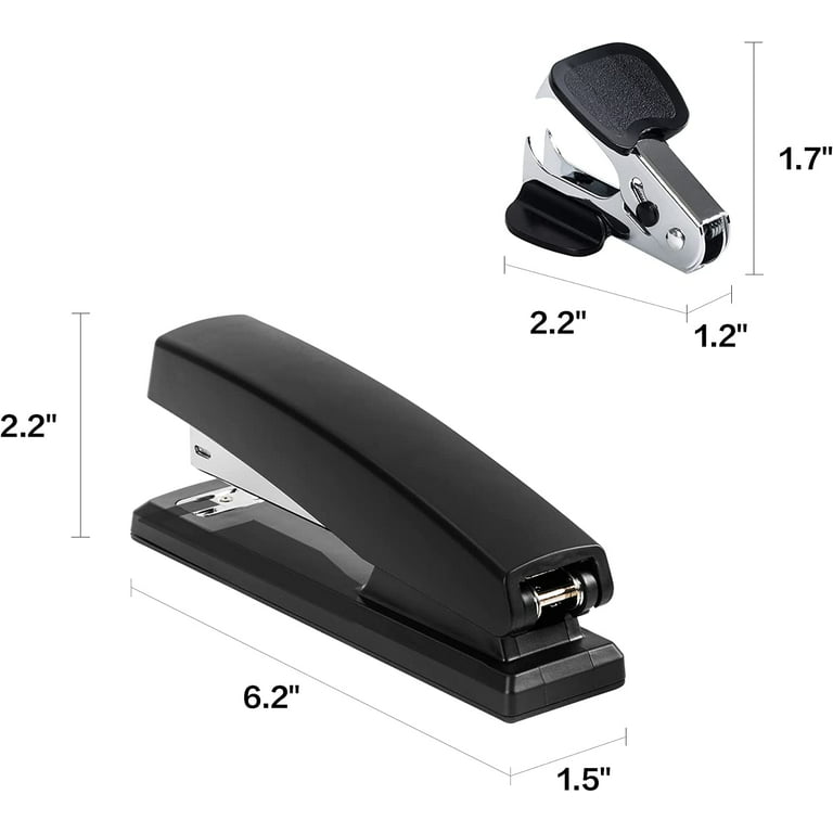 Deli Stapler, Desktop Stapler, Office Stapler, 20 Sheet Capacity, Includes  1000 Staples and Staple Remover, Black
