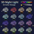thumbnail image 3 of 3d Tractor Illusion Night Light, 16 Colors Changing Dimmable Holographic Lighting, Smart Timer Toy Usb Charge Table Desk Bedroom Decor Creative Truck, 3 of 5