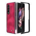 thumbnail image 2 of ELEHOLD for Samsung Galaxy Z Fold 3 5G 2021 Case, Skin Feeling Lightweight Durable PU Leather Anti-Slip Shockproof Slim Flip Case for Z Fold 3 7.6 inch, Red, 2 of 7
