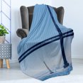 thumbnail image 4 of Sailboat Soft Flannel Fleece Throw Blanket, San Francisco Bay Bridge Sailboat from Pier 7 in California USA Landmark Photo Print, Cozy Plush for Indoor and Outdoor Use, 70" x 90", Blue, by Ambesonne, 4 of 5