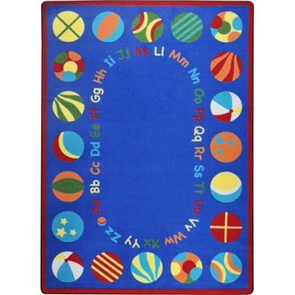 Kid Essentials Bouncy Balls Early Childhood Rectangle Rugs  Multi Color - 7 ft. 8 in. x 10 ft. 9 in.