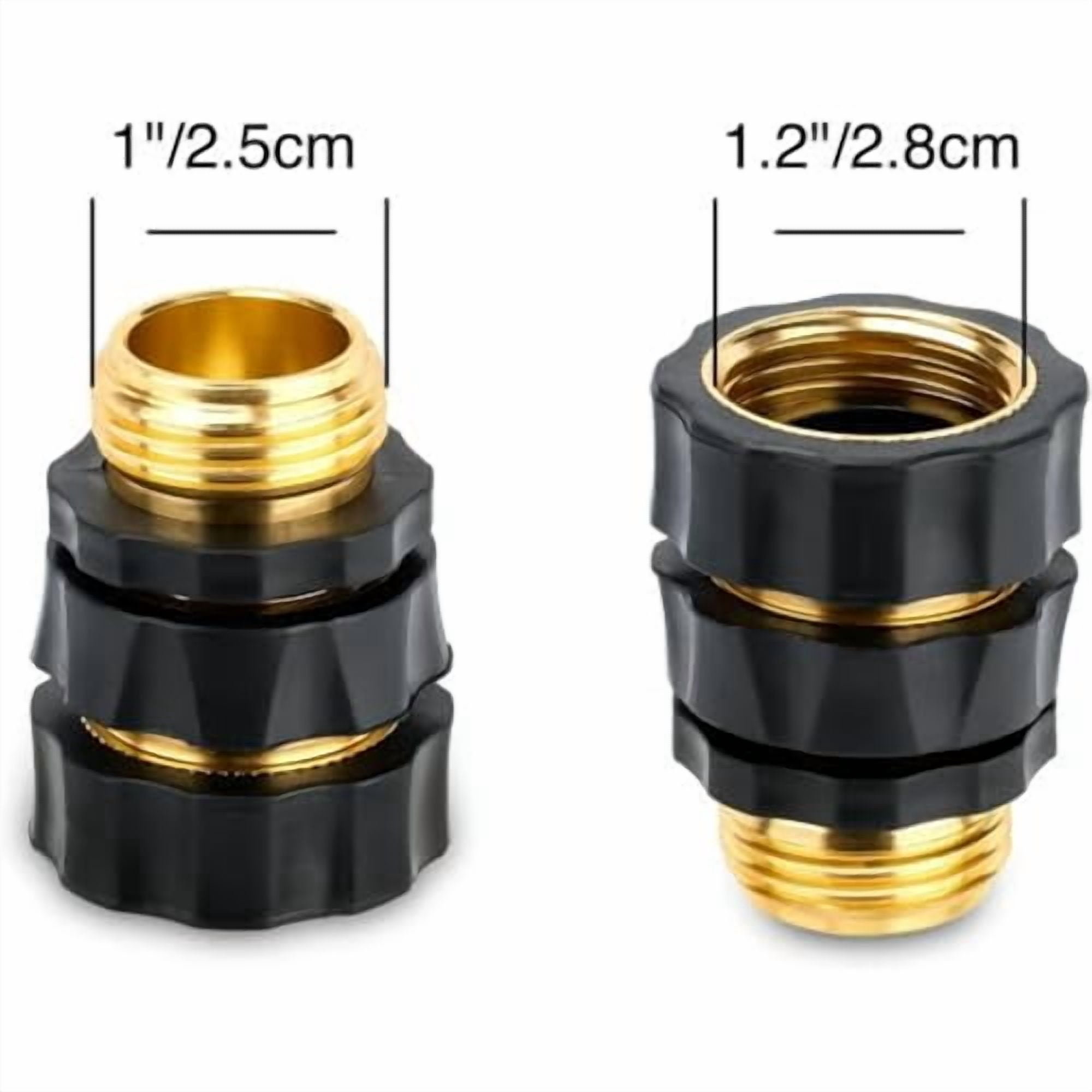 3/4 Inch Garden Hose Quick Connector 4 Sets/Bag, Clamps Male and Female Hose Adapter, Quick Connect Hose Fittings, Garden Hose Connector, Garden Hose Adapter, Universal Fit