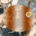 thumbnail image 3 of Burnt Orange Ombre Fitted Tablecloth with Elastic Edged, Round Table Cloth for Dining Table, Modern Abstract Art Farmhouse Gradient Waterproof Oil Proof Table Cover for Indoor Outdoor 45"-54", 3 of 9