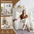thumbnail image 3 of CQSXDA Oversized Comfy Bean Bag Chair in Plush Fabric with Armrests - Lazy Floor Sofa for Living Room and Bedroom,White, 3 of 15