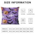 thumbnail image 5 of Kawaii Ghost Pillow Cover for Couch Sofa Bed Happy Halloween Pillow Cover Cartoon Pumpkin Bat Spider Pillowcase Soft Cushion Case Purple Outdoor Pillow Cover, 5 of 5