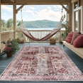 thumbnail image 3 of ZENELESS 4x6 Washable Area Rug, Rust Red Vintage Indoor Distressed Non Slip Carpet for Living Room Bedroom Dinning Room Kitchen, 3 of 9