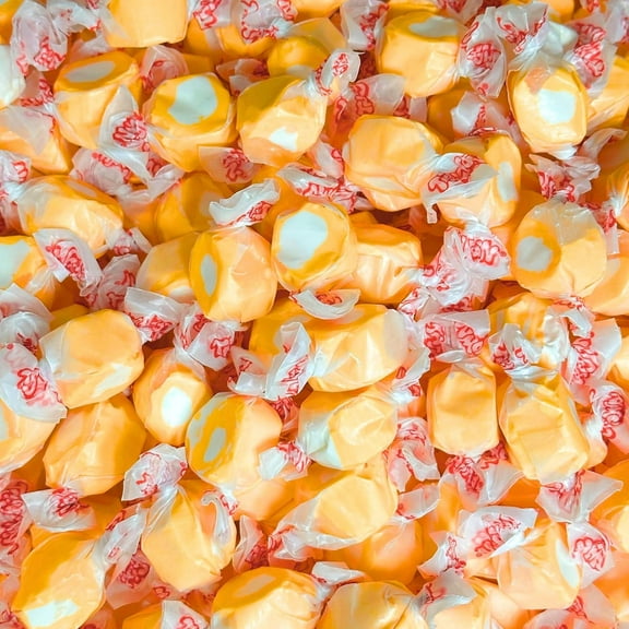 Tangerine Saltwater Taffy Chewy Candies Fruity Classic Flavor Bulk 1 lb Bag 60  Pieces Individually Wrapped Nut & Gluten Free Nostalgic Candy