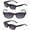 Black/Black, variant on 3 Pair of "The Intellect" Full Reading Sunglasses - Outdoor Reading Sunglasses NOT Bifocals - Tortoise/Tortoise - 2.50