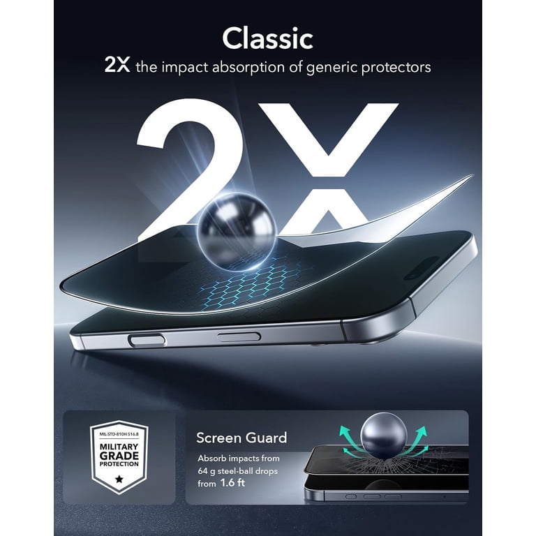 Privacy Screen Protector for iPhone 16 Pro Max Tempered Glass photo 5