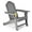 Grey, variant on Costway Patio Adirondack Chair Weather Resistant Garden Deck W/Cup Holder Black