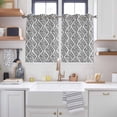 thumbnail image 2 of Black White Kitchen Curtains Window Panels, Modern Abstract Art Farmhouse Insulated Window Treatment Curtain, Grommet Curtains for Bedroom/Living Room/Bathroom, 2 Piece 42"Wx54"L, 2 of 8