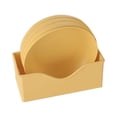 thumbnail image 1 of Set of 5 Plastic Plates With Holder Durable Shatterproof Deep Plates Solid, 1 of 2