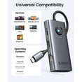 thumbnail image 3 of ORICO 6-in-1 USB C Docking Station USB C to Ethernet 2.5G Adapter with 4K HDMI, PD 100W, 2 USB 3.0 Port, 1 USB C Port 5 Gbps, 2.5G Ethernet Type C Multiport USB C Hub for Windows Mac, 3 of 15
