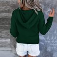 thumbnail image 4 of ICHUANYI Clearance Women's Oversized Sweatshirts Long Sleeve Button Fashion Trendy Sweatshirt Jackets Hooded Cute Comfy Clothes(Army Green, M) ICHUANYI WER2023081513496, 4 of 8