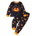 thumbnail image 6 of Baby Boy Winter Clothes Little Boys Fall/Winter Graphic Long Sleeve Elastic Waist 6M 1T 2T 3T 4T 5T Halloween Pajamas 2 PC, 6 of 8