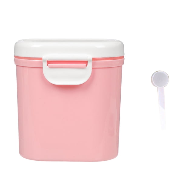Binwennn Baby Milk Powder Portable Large Capacity Storage Baby Dispenser Rice Powder Mini Sealed Milk Powder Kitchen Wares Pasta Storage Meal Prep Glass Container Snack Bar Organizer Cute Stash Jar