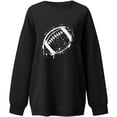 thumbnail image 4 of Midsumdr Rugby Football Sweatshirt for Women Mama Solid Color Long Sleeve Round Neck Hoodies Lightweight Sweatshirts Fall Clothes for Women 2025 on Clearance, 4 of 4