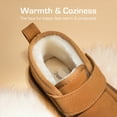 thumbnail image 3 of Kids ankle boots with faux fur lining warm winter walking boots for toddler and little kid, 3 of 6