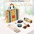 thumbnail image 5 of FORMRS Womens Corduroy Tote Bag Crossbody Shoulder Handbag with Pocket, Stripes and Circle, 5 of 7