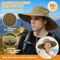 thumbnail image 2 of XXL Oversize &Wide Brim Sun Hats for Men UPF 50+ & Waterproof Fishing-Hat Boonie Bucket for Hiking Safari Beach Garden, 2 of 5