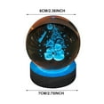 thumbnail image 2 of EIMELI 3d Glowing Crystal Ball Night Light Ornament Creative Coloful Night Scene Lamp With Base For Home Decor Gift, 2 of 9