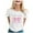 White, variant on TSADFHJI Tank Tops for Women Loose Fit Cotton Women's Cancer Printed T Shirt International Publicity Moon Short Sleeved Shirt S