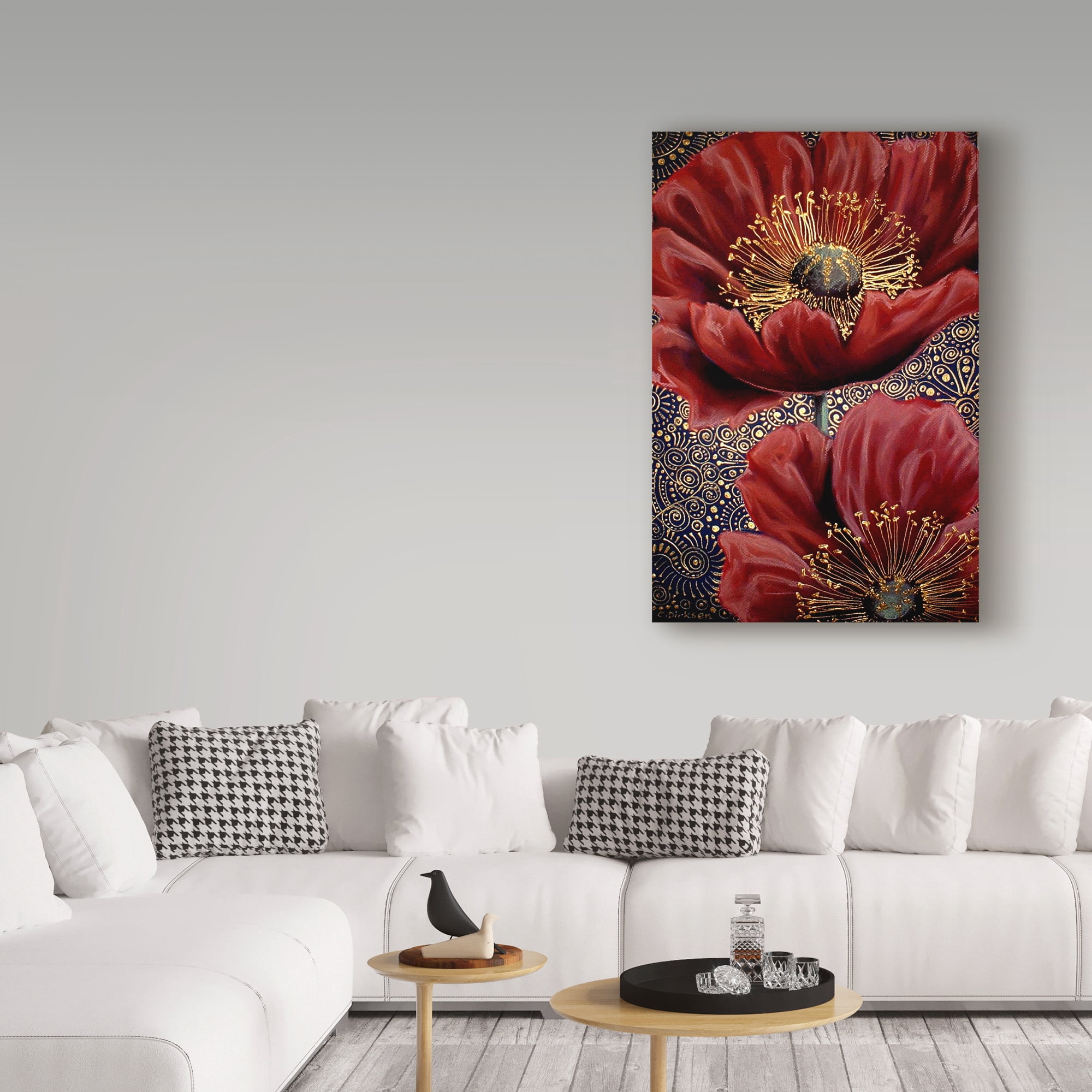 Trademark Fine Art 'Red Poppies 2' Canvas Art by Cherie Roe Dirksen