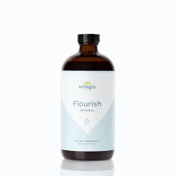 Flourish Original Living Liquid Probiotic for Women, Men & Kids (Plastic) | Non-GMO Allergen Free Gut & Immune Health | Made in USA