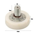 thumbnail image 2 of 8 Pack Plastic Drawer Pulley Replacement Wheels Bearing Small Pulley with Nuts, 2 of 8