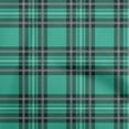 thumbnail image 1 of oneOone Silk Tabby Teal Green Fabric Tartan Sewing Material Print Fabric By The Yard 42 Inch Wide, 1 of 4