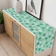 thumbnail image 4 of Green Flowers Table Runner - 48 Inch Long, Kitchen Dining Table Runner Dresser Scarves, Vintage Floral Leaves Pastoral Country Farmhouse Decor for Coffee Tables Wedding Party Banquet, 4 of 8