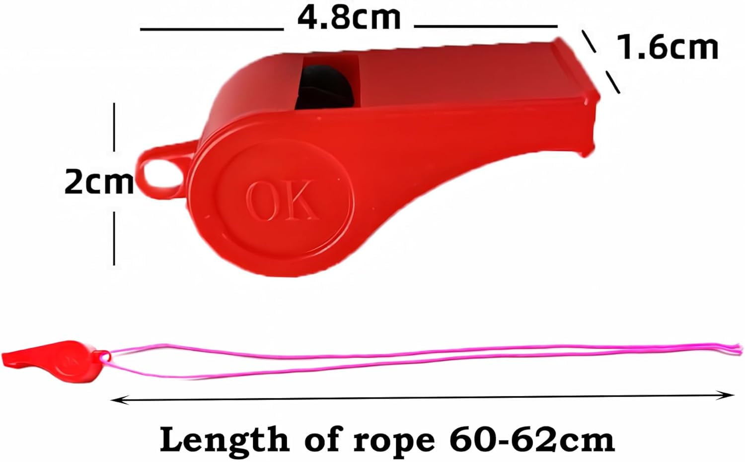 Bulk Whistles for Kids : 200 Plastic Whistles for Adults with Lanyard,Whistle Emergency Survival Loud,Whistles for Coaches Referee and Teachers,Whistles Bulk for Sports Events and Festival Activity