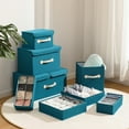 thumbnail image 4 of Underwear Socks Storage Organizer with Lids Foldable Closet Drawer Organizer, Wardrobe Storage Boxes for Ties Scarves and Lingerie, 4 of 5