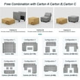 thumbnail image 4 of Belffin Ottoman Module with Storage for Modular Sofa Sectional Couch Cube Seat Square Storage Ottoman Footrest Modern Fabric Light Grey, 4 of 8