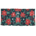 thumbnail image 7 of Yayeee Kitchen Curtains Tier Set of 2 Light Filtering 57"x24" Over Sink Window Panels, Red Christmas Leaves, 7 of 7