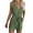 Army Green, variant on Women's Summer Sleeveless Button Down Romper Deep V Neck Solid Belt Casual Loose Comfy Shorts Jumpsuits with Pockets