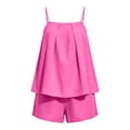 thumbnail image 4 of Enjoytime 2 Piece Sets for Women Sleeveless Camisole Shorts Matching Set Solid Color Travel Vacation Plus Size Outfits, 4 of 7