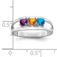 thumbnail image 6 of Sterling Silver Rhodium-plated Family Jewelry Mounting QXMR7/3SSM-10, 6 of 7