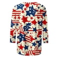 thumbnail image 3 of SCSAlgin Womens 3/4 Sleeve T-Shirts Crew Neck 4th of July Summer Graphic Tee Tops, 3 of 5
